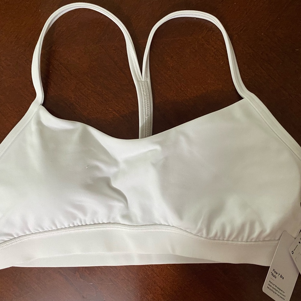 TWO Lululemon Sports Bras NWT Size 10 (Black bra & White bra)